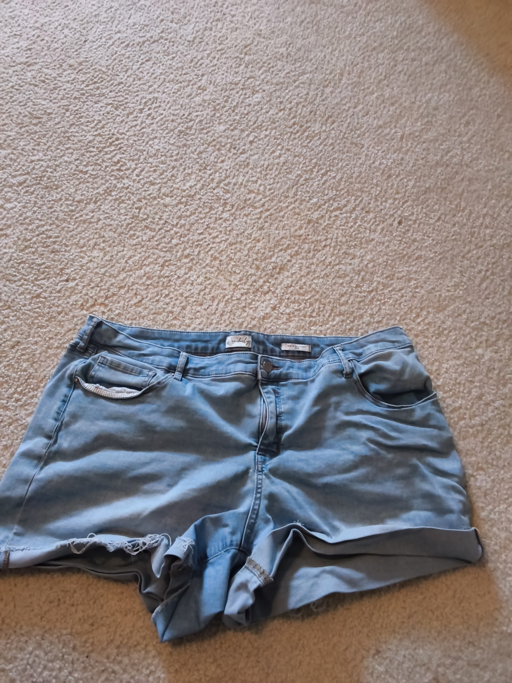 Wonderly Light Wash Denim Shorts
